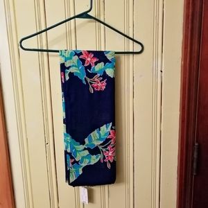 Lands' End Viscose Semi-Sheer Knit Floral Scarf